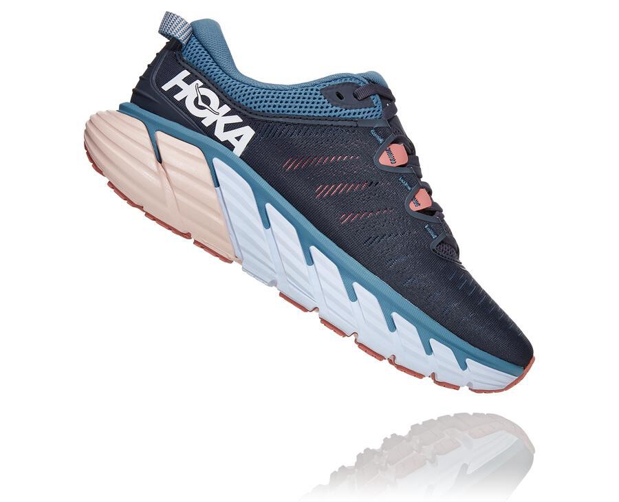 Running Shoes Womens - Hoka One One Gaviota 3 - Navy - AFXQLCD-14